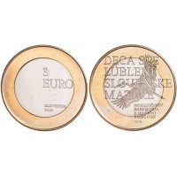 Монета Словения 3 евро 2019 100 лет реинтеграции Прекмурья