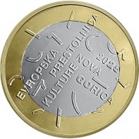 Монета Словения 3 евро 2025 Новая Горица