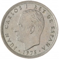 Монета Испания 25 песет 1975