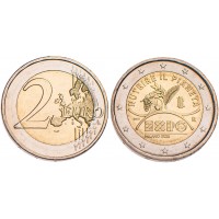 Монета Италия 2 евро 2015 ЭКСПО-2015 в Милане