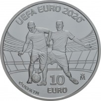 Монета Испания 2020 10 Евро УЕФА - Чемпионат Европы по футболу 2020