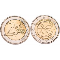 Греция 2 евро 2009 серия 10 лет Экономическому и валютному союзу