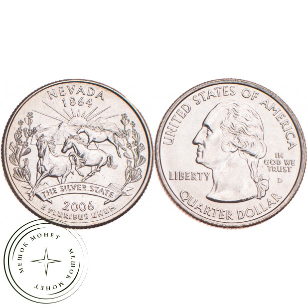 США 25 центов 2006 Невада