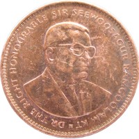 Монета Маврикий 5 центов 2017