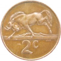 Монета ЮАР 2 цента 1988