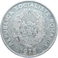 Монета Румыния 15 бани 1975