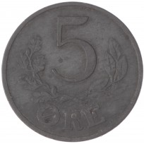 Монета Дания 5 эре 1943