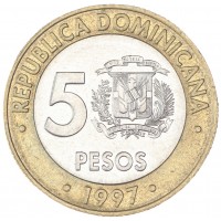 Доминиканская республика 5 песо 1997