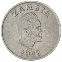 Монета Замбия 5 нгвей 1982