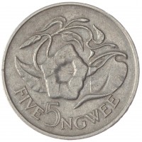 Монета Замбия 5 нгвей 1982