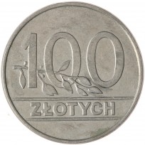 Монета Польша 100 злотых 1990