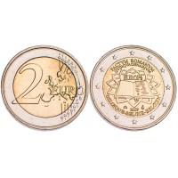 Монета Бельгия 2 евро 2007 Римский договор
