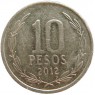 Чили 10 песо 2012
