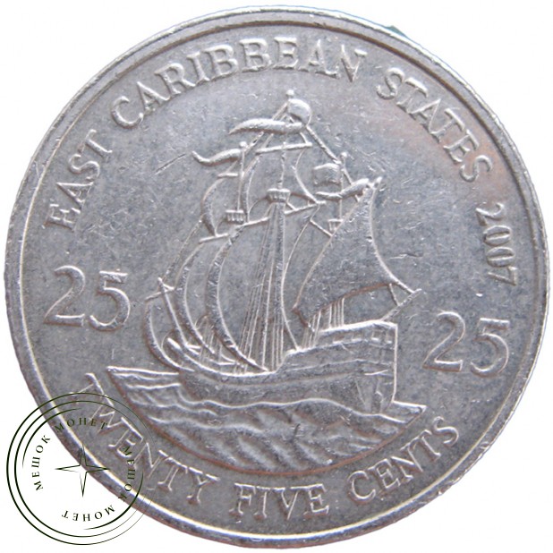 Карибы 25 центов 2007