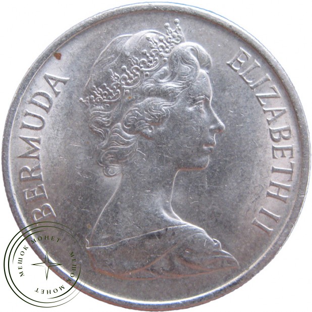Бермудские острова 25 центов 1973