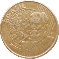 Монета Бразилия 25 сентаво 2004