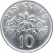 Сингапур 10 центов 1987