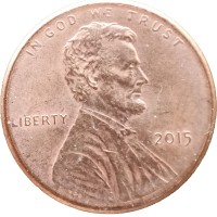 Монета США 1 цент 2015