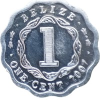 Монета Белиз 1 цент 2007