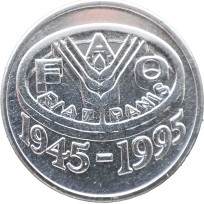 Монета Румыния 10 леев 1995 ФАО