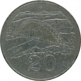 Монета Зимбабве 20 центов 1989