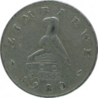 Монета Зимбабве 20 центов 1989