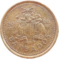 Монета Барбадос 5 центов 2006