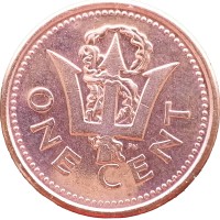 Монета Барбадос 1 цент 2006