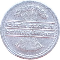 Монета Германия 50 пфеннигов 1921