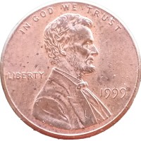 Монета США 1 цент 1999