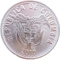 Монета Колумбия 50 песо 2010