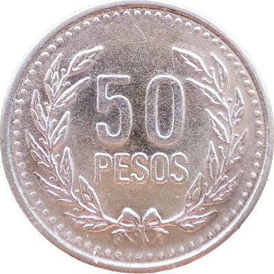 Монета Колумбия 50 песо 2008