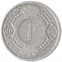 Монета Антильские острова 1 цент 2005