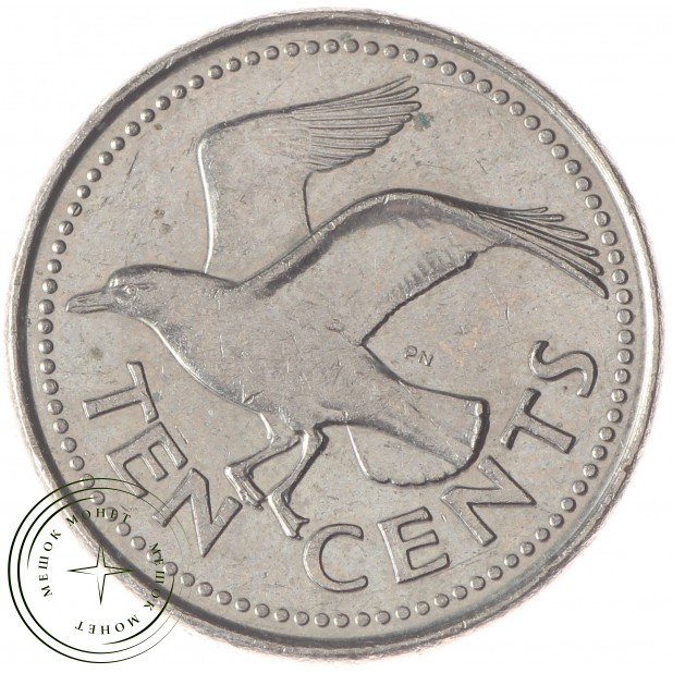 Барбадос 10 центов 2000