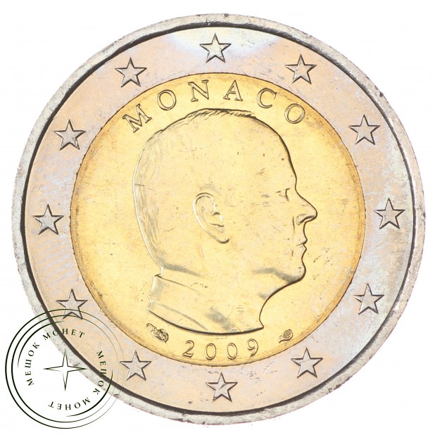 Монако 2 евро 2009 регулярная