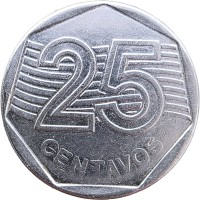 Монета Бразилия 25 сентаво 1995