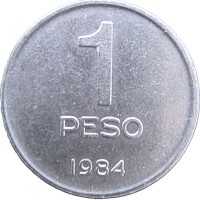 Монета Аргентина 1 песо 1984