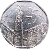 Монета Куба 25 сентаво 2008