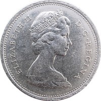 Монета Канада 25 центов 1968 Олень