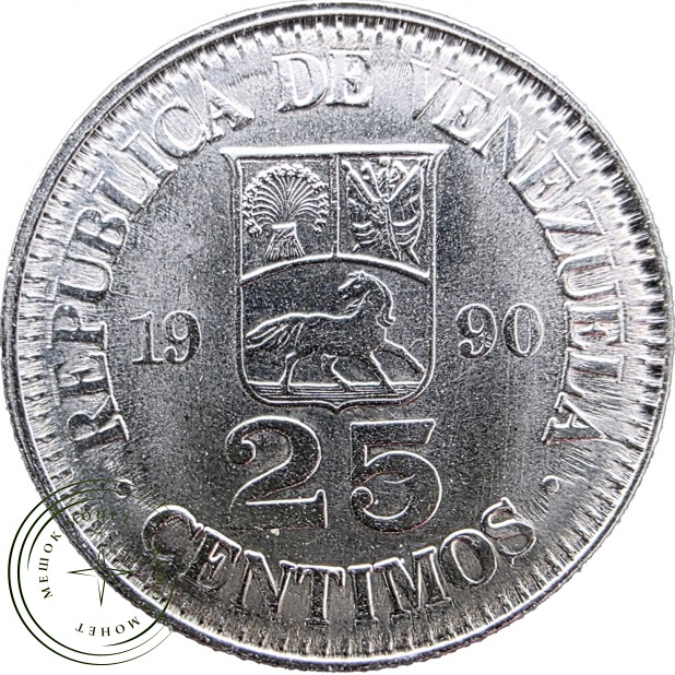 Венесуэла 25 сентимо 1990 — 937046735