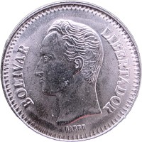 Монета Венесуэла 25 сентимо 1990
