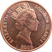 Монета Соломоновы острова 1 цент 2005