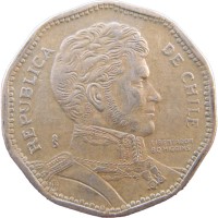 Монета Чили 50 песо 1997