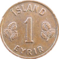 Монета Исландия 1 эйре 1946