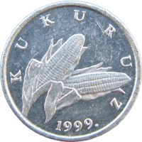 Монета Хорватия 1 липа 1999