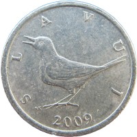 Монета Хорватия 1 куна 2009