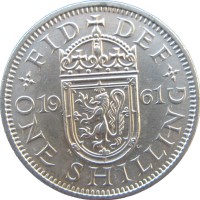 Монета Великобритания 1 шиллинг 1961