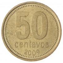 Монета Аргентина 50 сентаво 2009