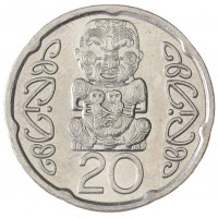 Монета Новая Зеландия 20 центов 2006
