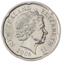 Монета Новая Зеландия 20 центов 2006
